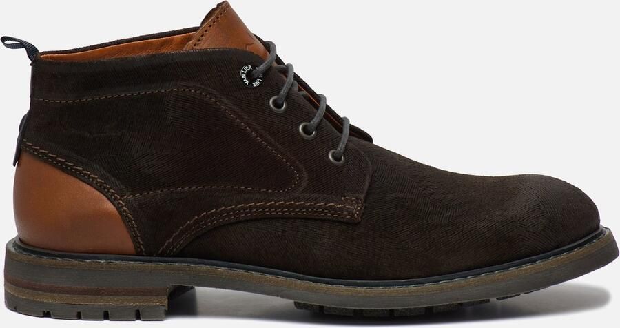 Van Lier Veterschoenen Bruin Suede 398212 Heren Suède