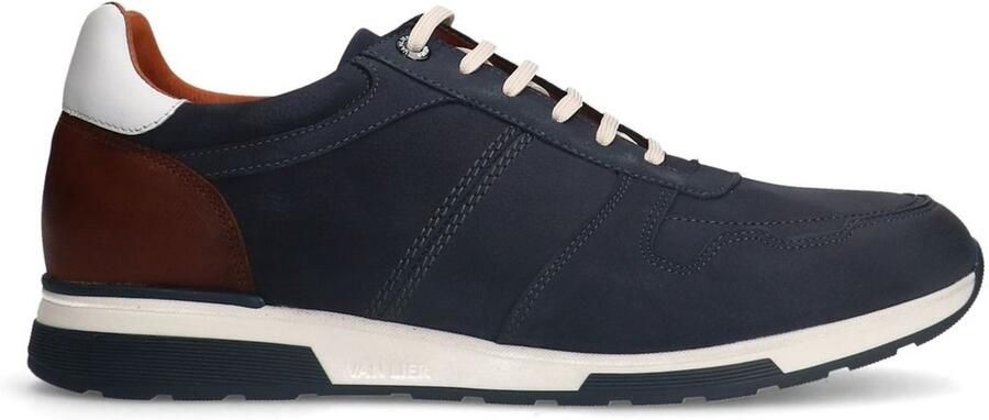 Van Lier Heren Blauwe nubuck sneakers