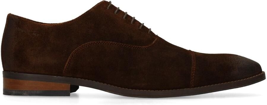 Van Lier Heren Bruine suède veterschoenen