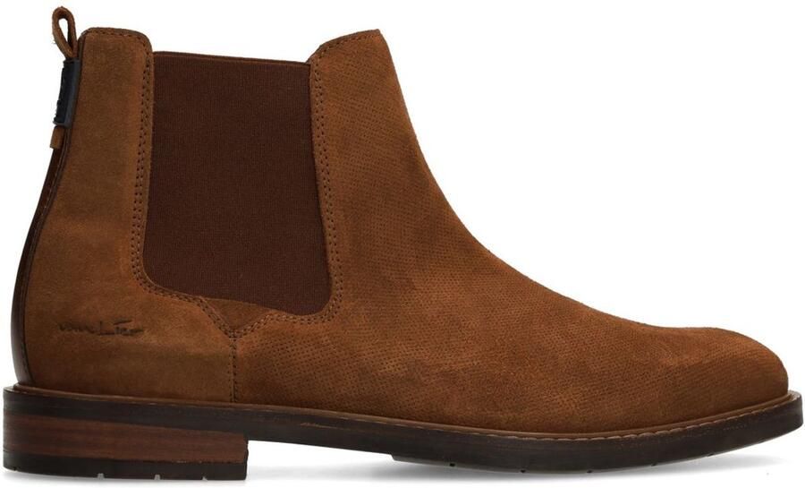Van Lier Heren Cognac Boston suède chelsea boots