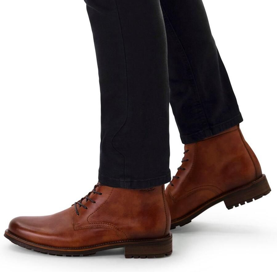 Van Lier Heren Cognac Fritz leren veterboots