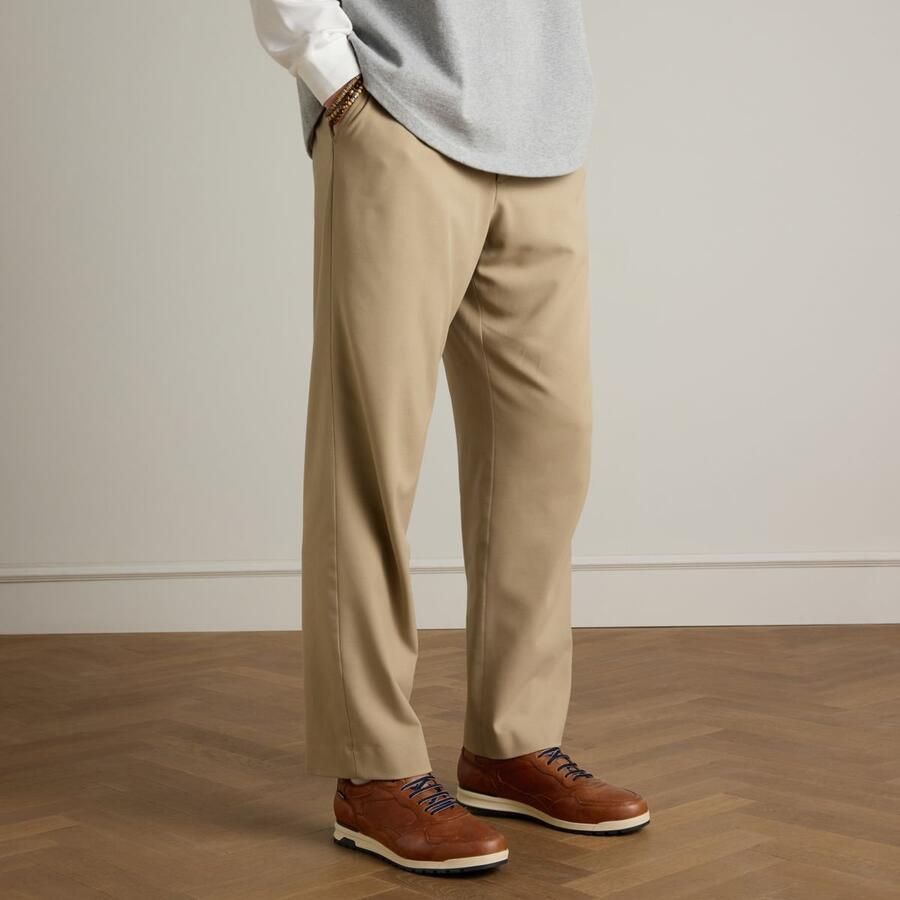 Van Lier Heren Cognac leren sneakers