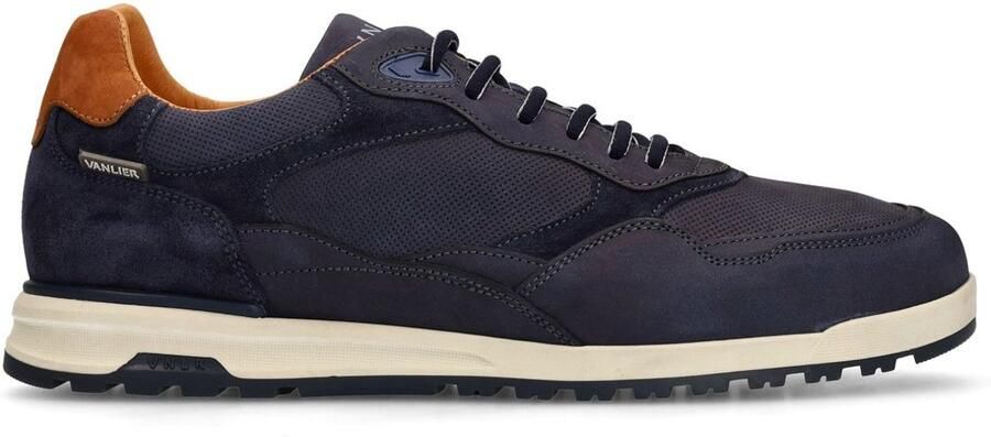 Van Lier Heren Donkerblauwe nubuck sneakers