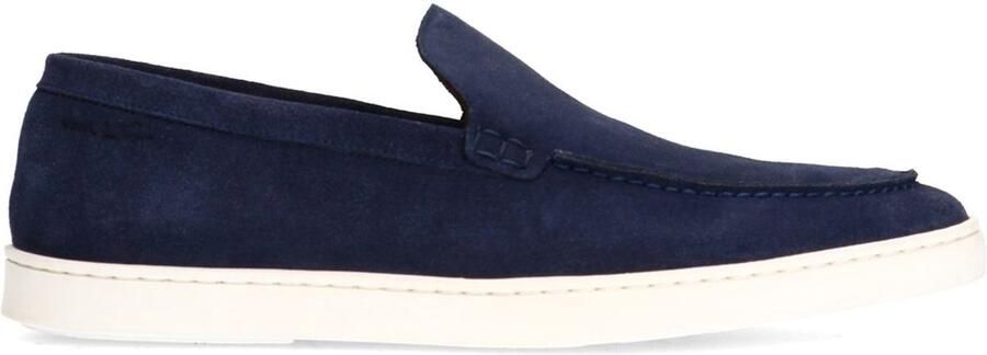 Van Lier Heren Donkerblauwe Lugano suède loafers