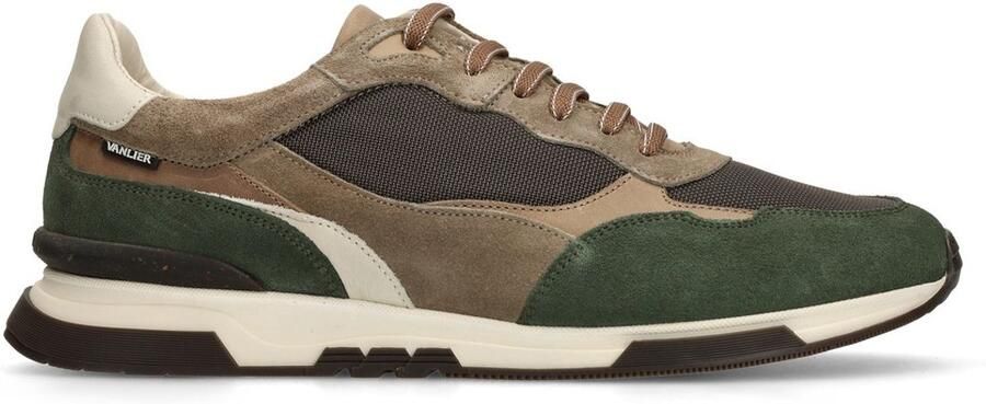 Van Lier Heren Groene suède sneakers