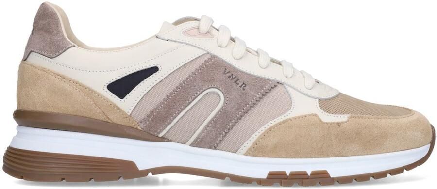 Van Lier Heren Taupe suède sneakers