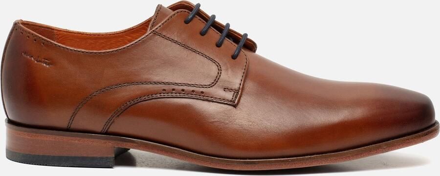 Van Lier Rhodes veterschoenen cognac Leer