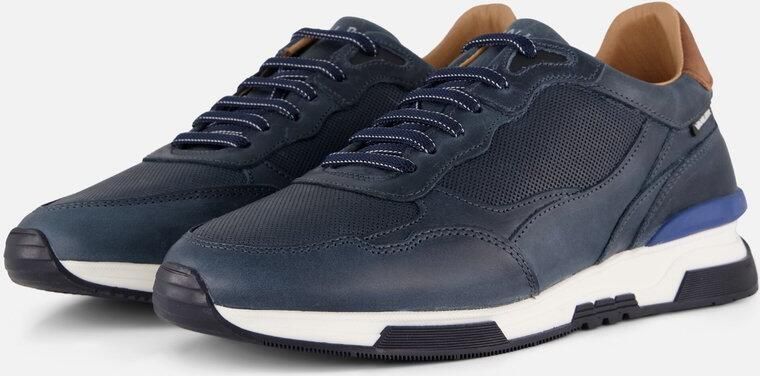 Van Lier Romeo Sneakers blauw Leer