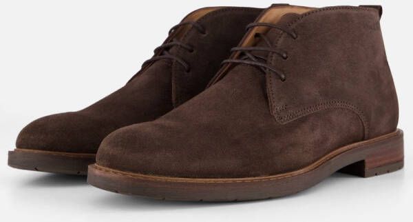 Van Lier Veterschoenen bruin Suede