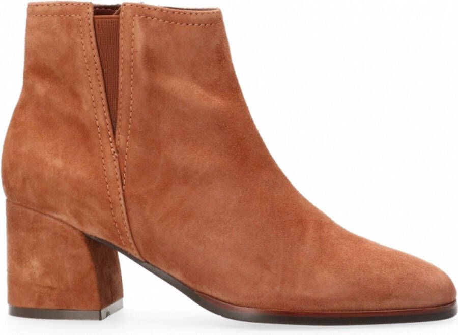 VanDalen Van Dalen Avila enkellaars op hak suede Cognac