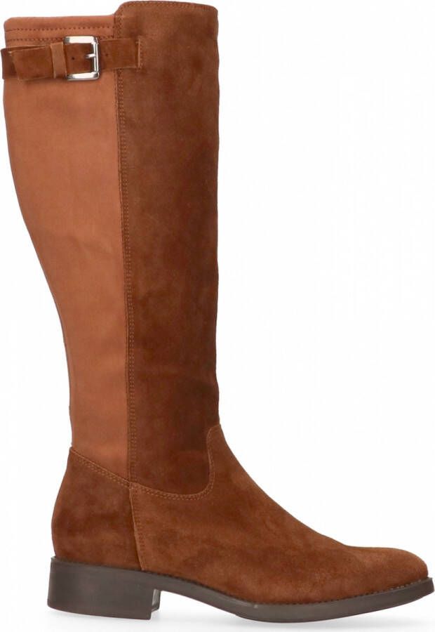 VanDalen Van Dalen Hoge laars suede met stretch Cognac