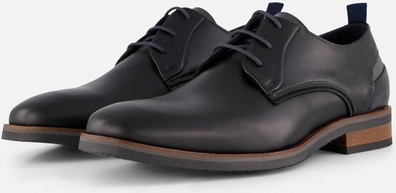 Van Lier Amalfi Veterschoenen zwart Leer