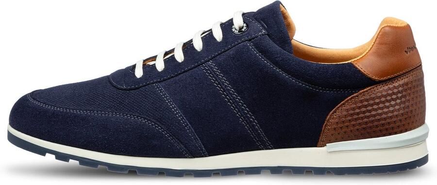 Van Lier Anzano suède sneakers donkerblauw