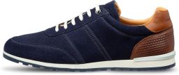 Van Lier Anzano suède sneakers donkerblauw