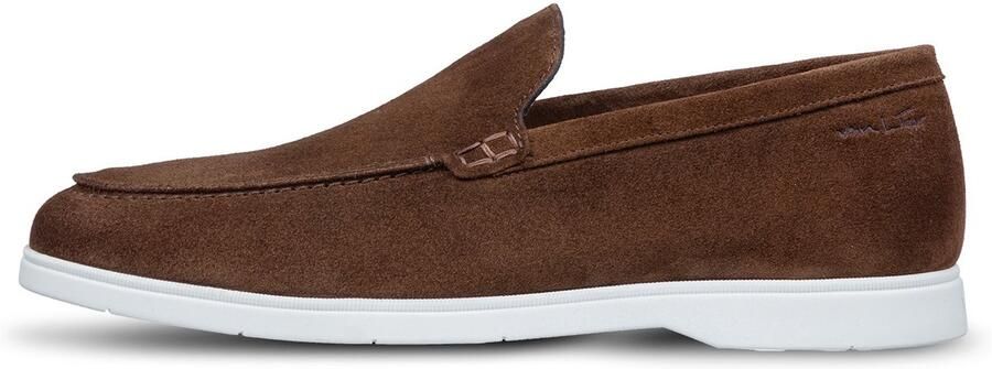 Van Lier Ascona suède loafers roest cognac