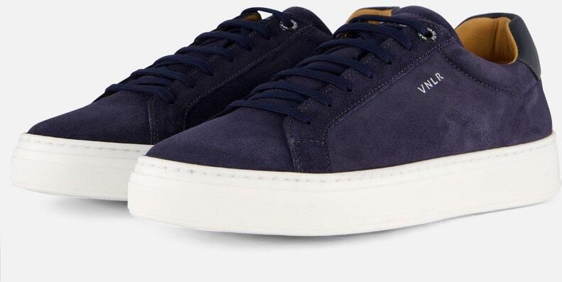 Van Lier Barossa suède sneakers donkerblauw