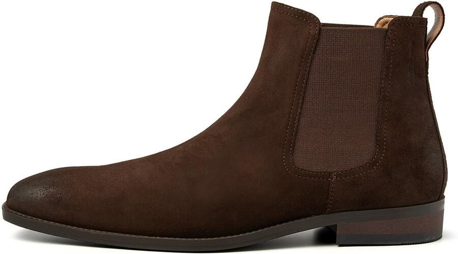 Van Lier Bregenz leren chelsea boots donkerbruin