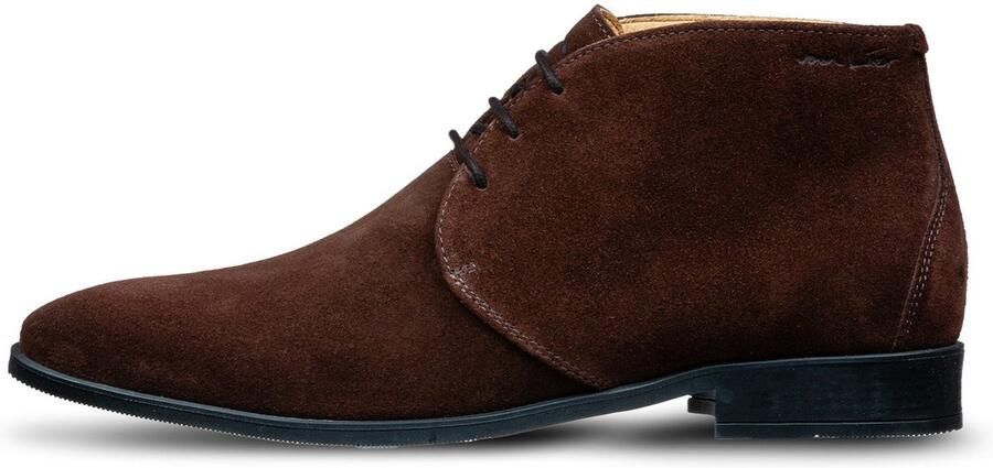 Van Lier Santorini leren veterschoenen cognac