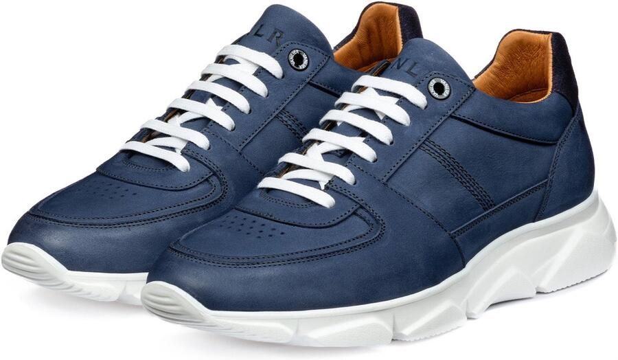Van Lier Luca nubuck sneakers donkerblauw