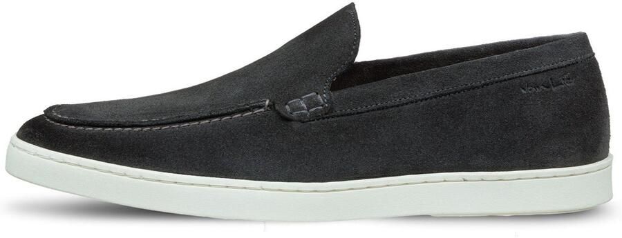 Van Lier Lugano suède loafers lichtgrijs