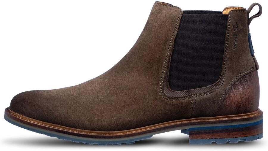 Van Lier Monti suède chelsea boots bruin - Foto 1