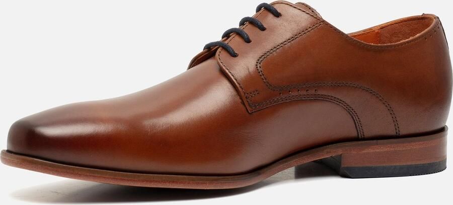 Van Lier Rhodes heren lage nette veterschoen Cognac