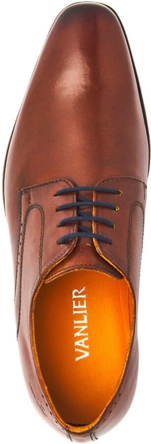 Van Lier Rhodes leren veterschoenen cognac