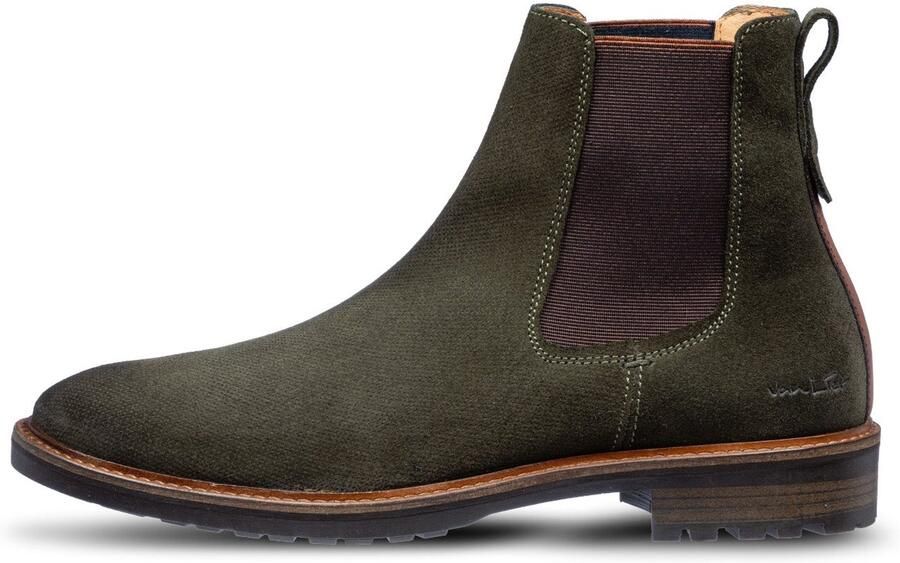 Van Lier Rigi suède veterboots grijsgroen