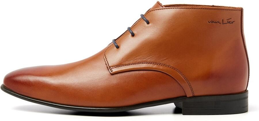 Van Lier Sanremo leren veterschoenen cognac