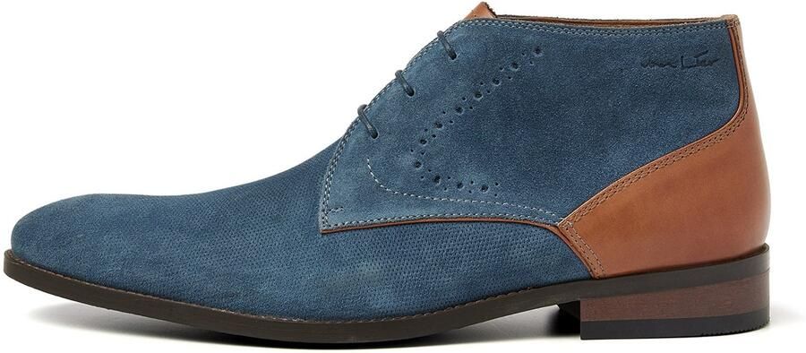 Van Lier Vienna suède chelsea boots donkerblauw