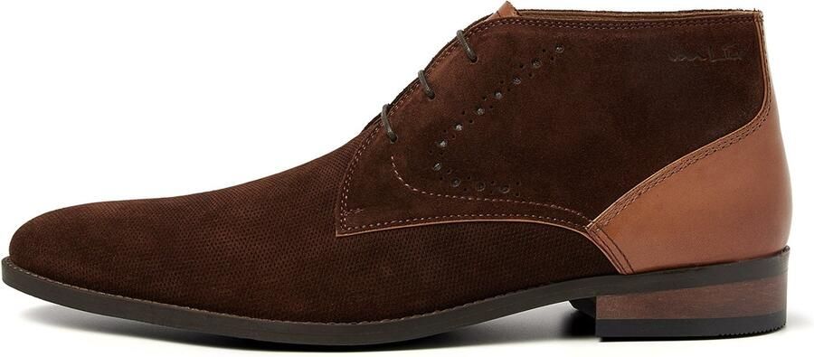 Van Lier Vienna suède veterschoenen bruin