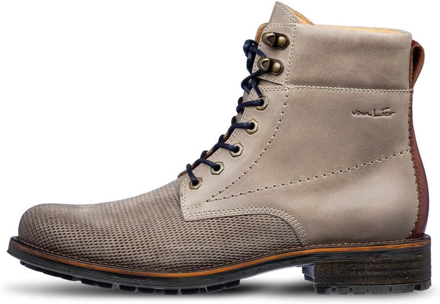 Van Lier Barossa leren sneakers beige