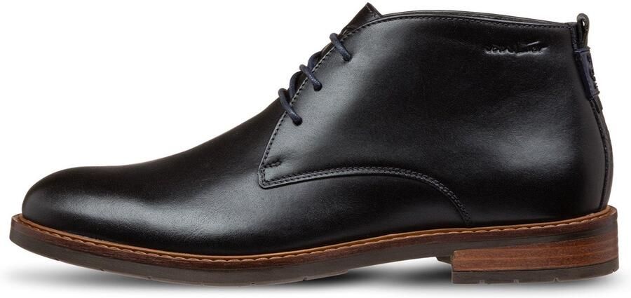 VANLIER Heren Veterschoenen Boston Blauw