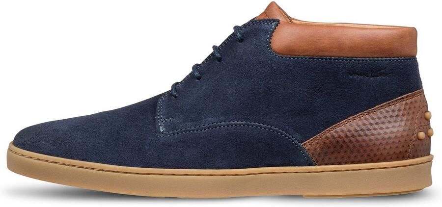 Van Lier Lugano suède loafers donkerblauw