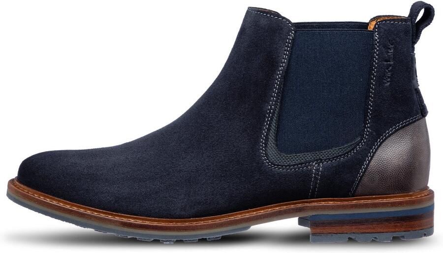Van Lier Monti nubuck veterboots donkerblauw