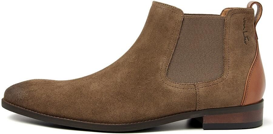 Van Lier Vienna suède veterschoenen taupe - Foto 2