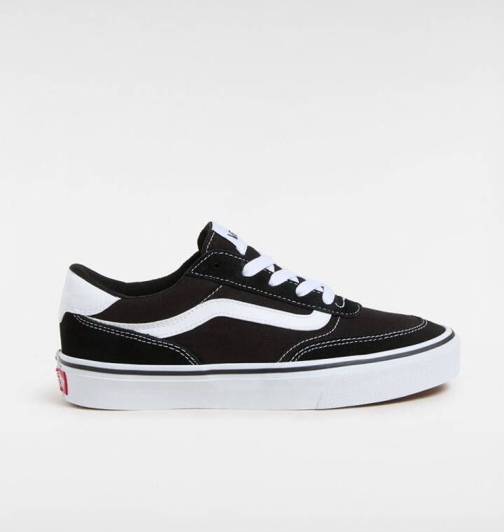 Vans Brooklyn LS SUEDE CANVAS Dames Sneakers BLACK WHITE