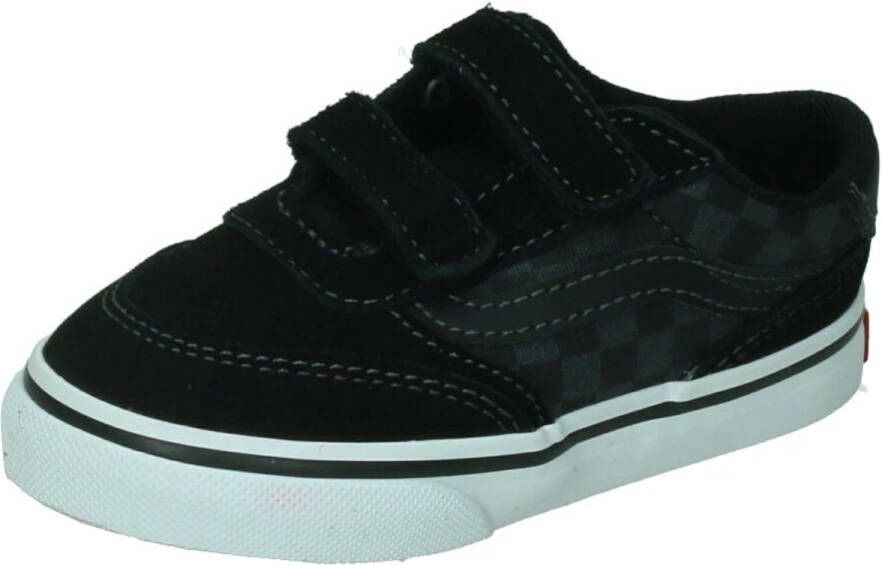 Vans brooklyn ls v checkerboard in de kleur zwart