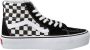 Vans Sneakers Sk8 Hi Platform 2 Zwart Veters Normaal Vrouwen Canvas Rubber Ademend Effen Hoge sneakers - Thumbnail 2