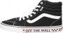 Vans Stijlvolle hoge sneakers voor heren met uniek tekstontwerp Black Heren - Thumbnail 1