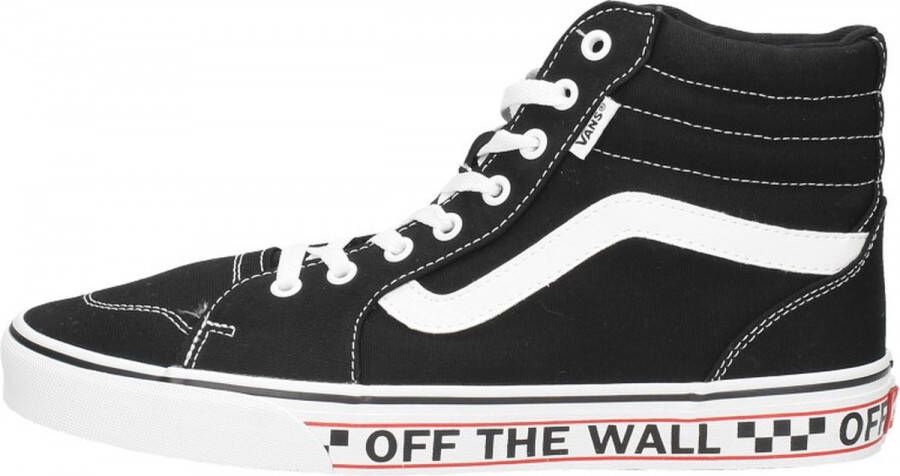 Vans Stijlvolle hoge sneakers voor heren met uniek tekstontwerp Black Heren