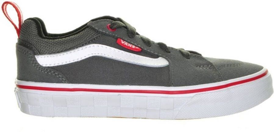 Vans Filmore Sneakers Heren (Checkerboard) Pewter Tango Red