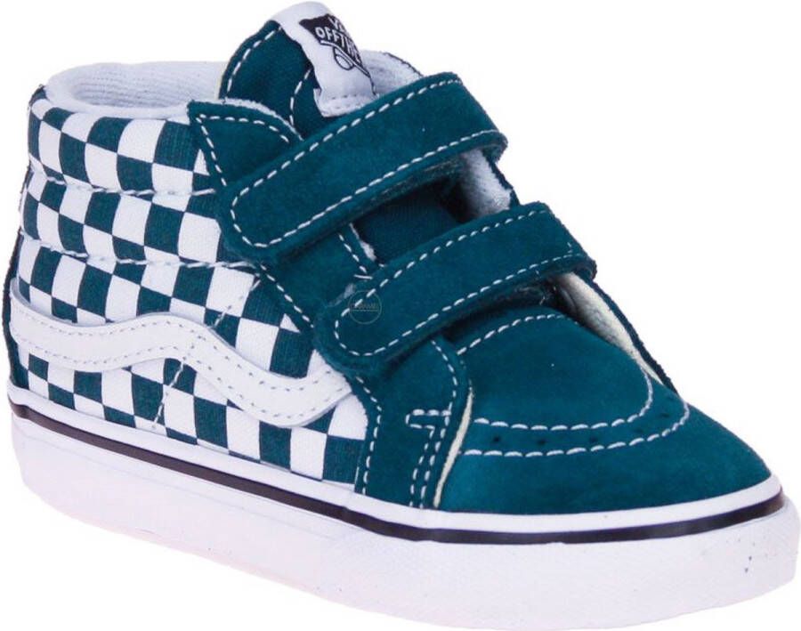 Vans Sk8 Mid sneaker met suède details en ruitdessin - Foto 2