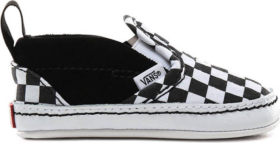 Vans Slip-On V sneakers zwart wit Textiel Ruit 17