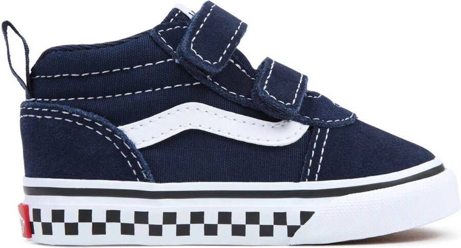 Vans TD Ward Mid V Checker Sidewall Dress Sneaker Jongens Blauw