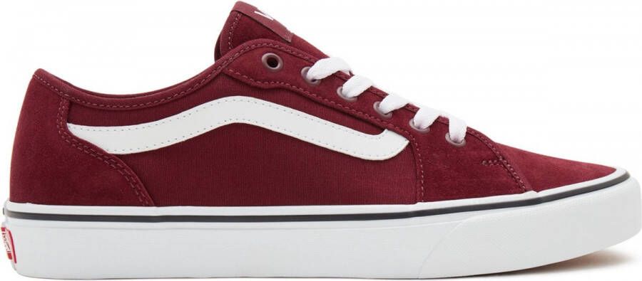 VANS Filmore Decon suède sneakers donkerrood wit - Foto 2