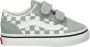 Vans Old Skool V Checkerboard Sneakers grijs - Thumbnail 1