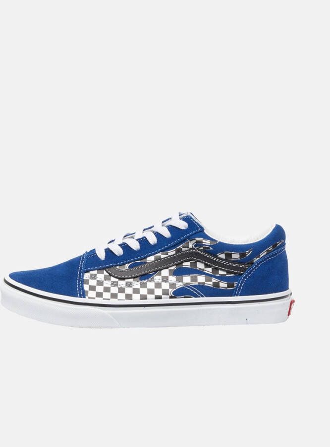 Vans Oldskool Classic Y Blue Checkerboard Sneakers Junior Kinderschoenen