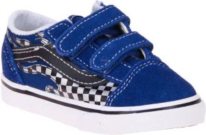Vans Oldskool V Reflictive Flame Blauwe Sneaker