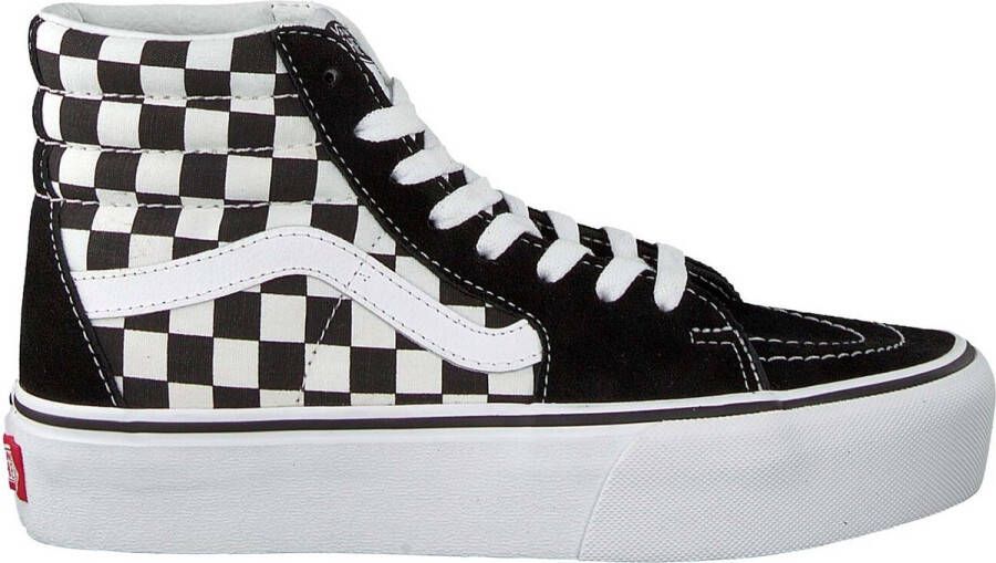 Vans Sneakers Sk8 Hi Platform 2 Zwart Veters Normaal Vrouwen Canvas Rubber Ademend Effen Hoge